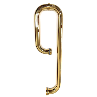 Golden Polish D Poignée de porte de douche en acier inoxydable