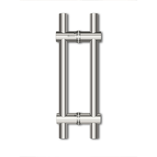 Porte d'entrée en acier inoxydable H Forme de porte en verre réglable