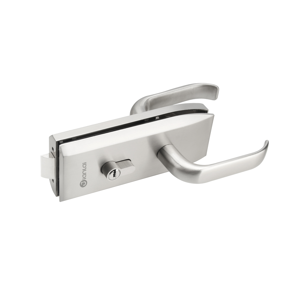Serrure de porte en verre à double poignée latérale en acier inoxydable de bureau